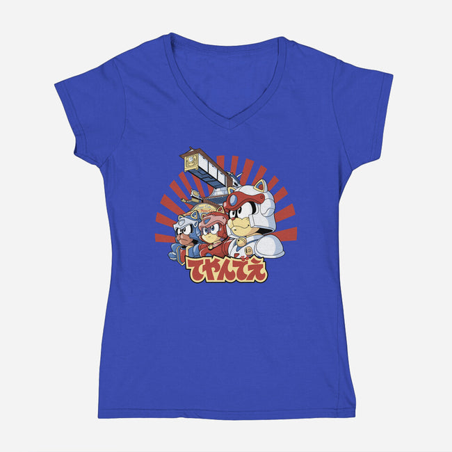 Pizza Is My Middle Name-womens v-neck tee-Skullpy