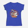 Pizza Is My Middle Name-womens v-neck tee-Skullpy