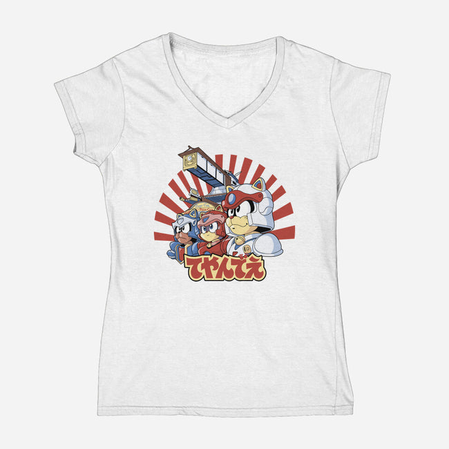 Pizza Is My Middle Name-womens v-neck tee-Skullpy