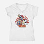 Pizza Is My Middle Name-womens v-neck tee-Skullpy