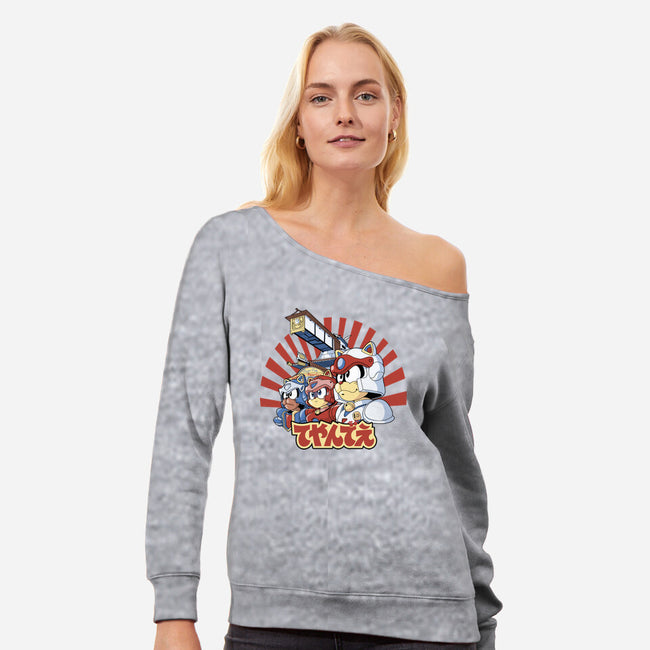 Pizza Is My Middle Name-womens off shoulder sweatshirt-Skullpy