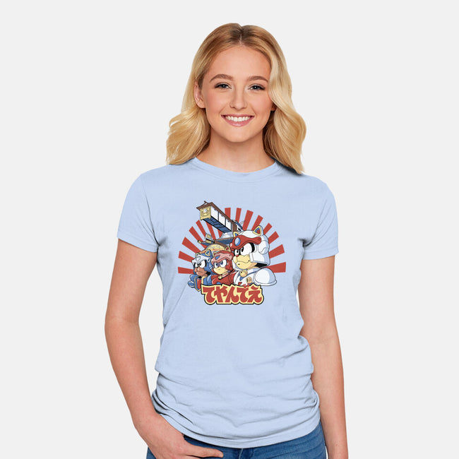 Pizza Is My Middle Name-womens fitted tee-Skullpy