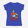 Planeteer Call-womens v-neck tee-batang 9tees