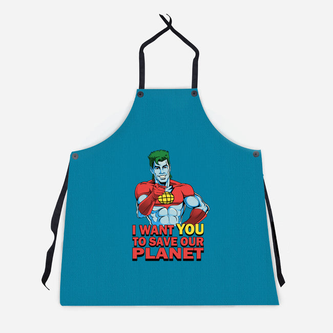 Planeteer Call-unisex kitchen apron-batang 9tees