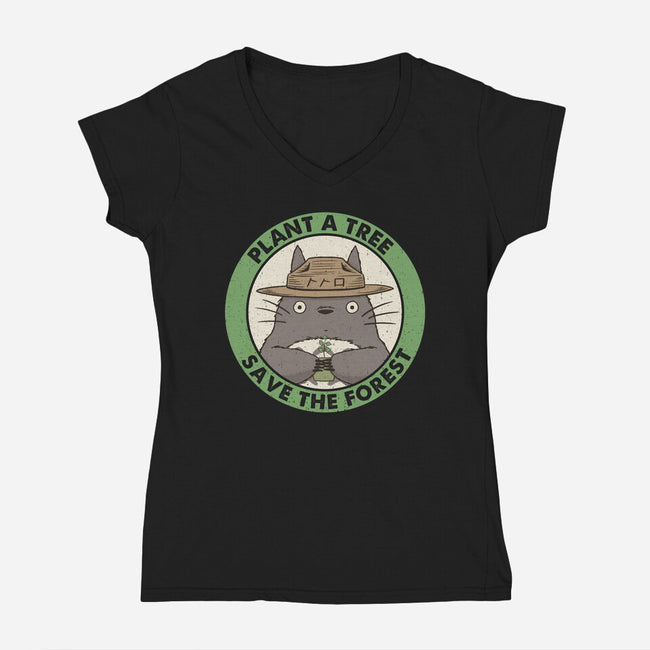 Plant a Tree-womens v-neck tee-LiRoVi