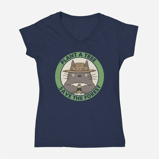 Plant a Tree-womens v-neck tee-LiRoVi