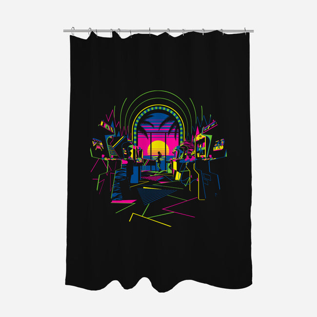 Play All Night-none polyester shower curtain-Ramos