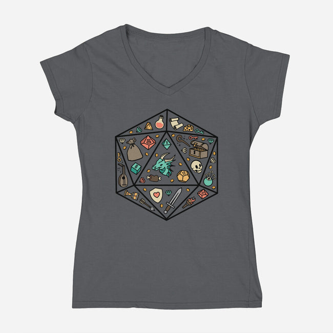 Play The Roll-womens v-neck tee-Beware_1984