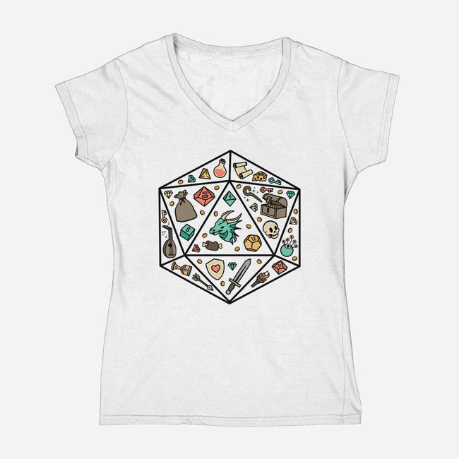 Play The Roll-womens v-neck tee-Beware_1984
