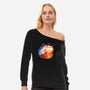 Please God Send the Meteor-womens off shoulder sweatshirt-tobefonseca