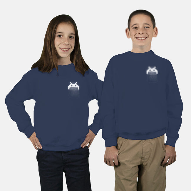 Pocket Invader-youth crew neck sweatshirt-pacalin