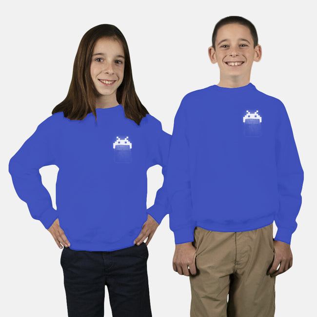 Pocket Invader-youth crew neck sweatshirt-pacalin
