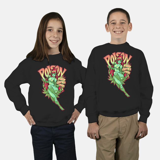 Poison Never Tasted So Sweet-youth crew neck sweatshirt-CupidsArt