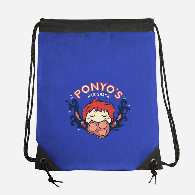 Ponyo's Ham Shack-none drawstring bag-aflagg