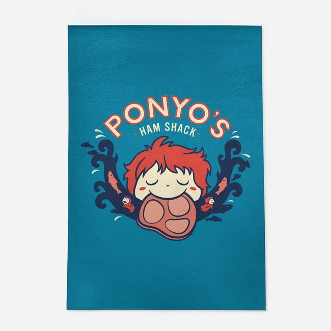 Ponyo's Ham Shack-none outdoor rug-aflagg