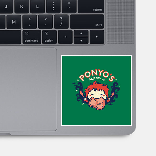 Ponyo's Ham Shack-none glossy sticker-aflagg