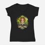 Portrait of a Skeptic-womens v-neck tee-MeganLara