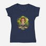 Portrait of a Skeptic-womens v-neck tee-MeganLara