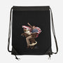 Portrait of Greatness-none drawstring bag-Diana Roberts