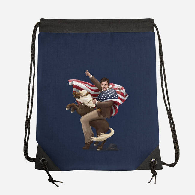 Portrait of Greatness-none drawstring bag-Diana Roberts