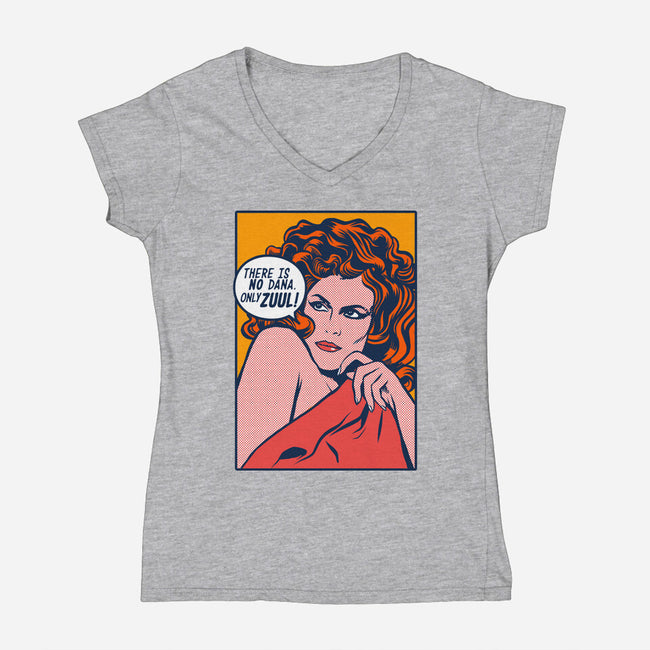 Possessed Girl-womens v-neck tee-RBucchioni