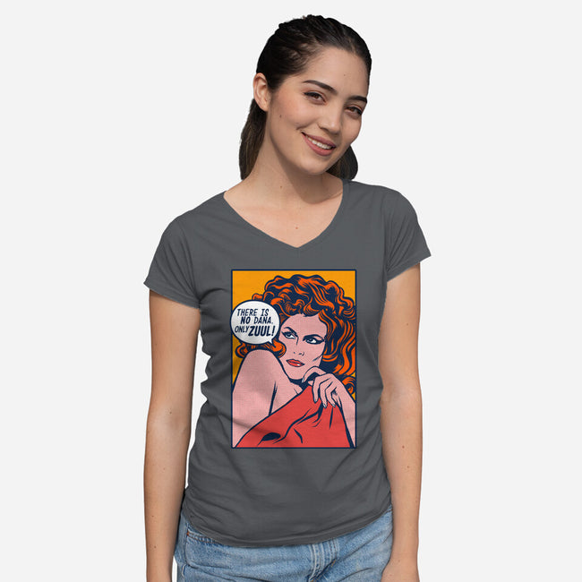 Possessed Girl-womens v-neck tee-RBucchioni