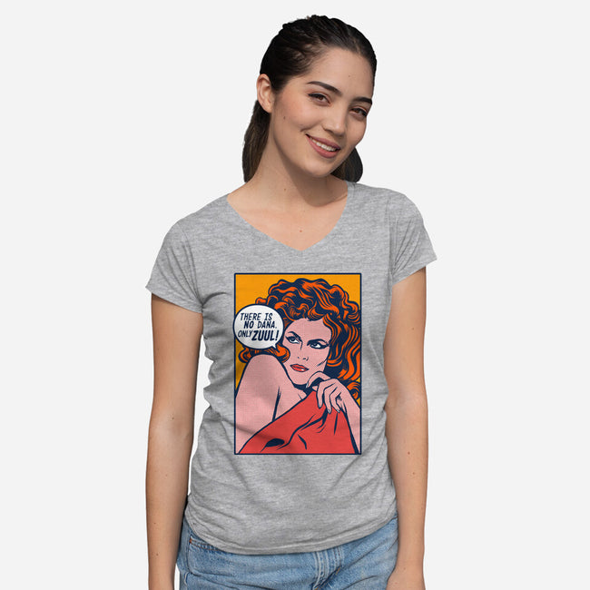 Possessed Girl-womens v-neck tee-RBucchioni