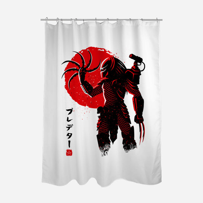 Predator Red-none polyester shower curtain-albertocubatas
