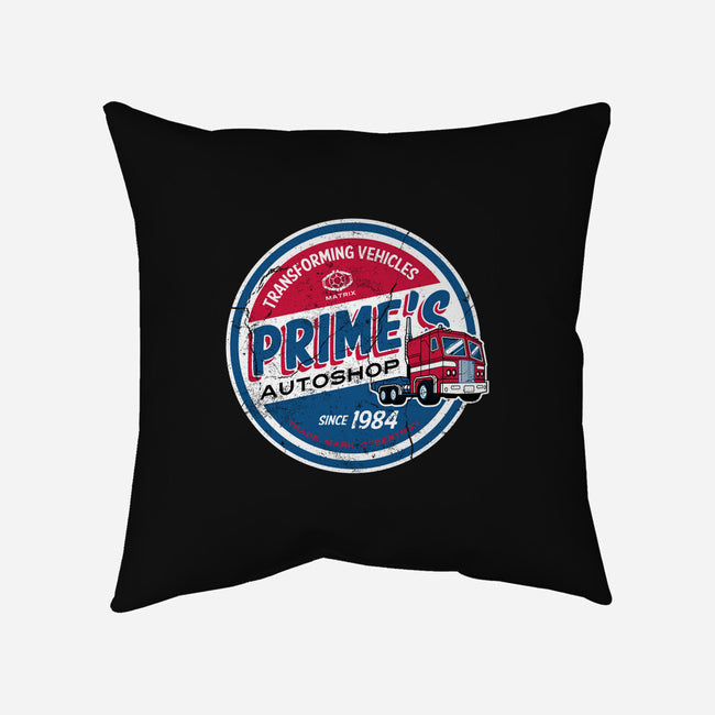 Prime's Autoshop-none removable cover w insert throw pillow-Nemons