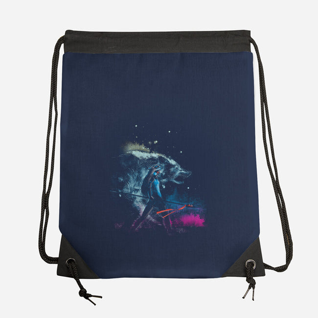 Princess of the Forest-none drawstring bag-kharmazero