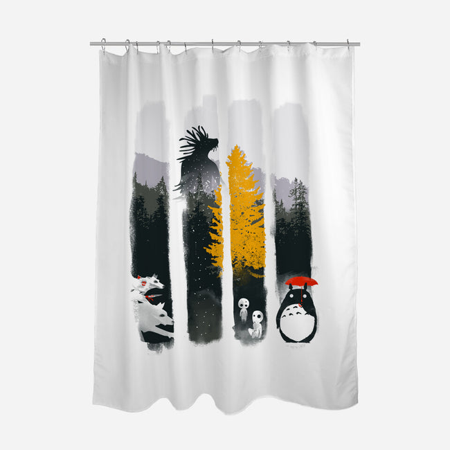 Protectors of the Forest-none polyester shower curtain-IKILO