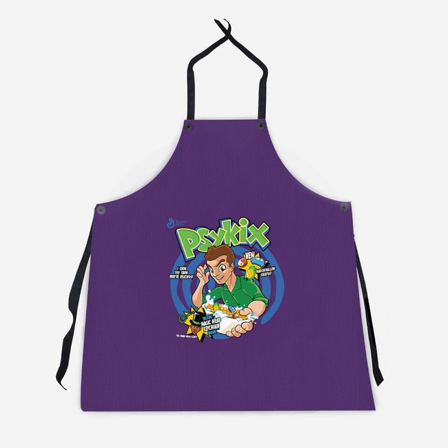 Psykix Cereal-unisex kitchen apron-foureyedesign