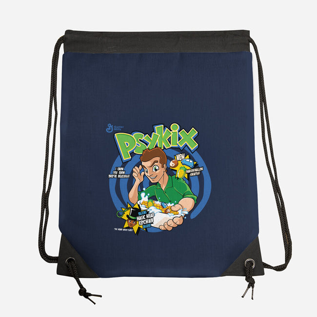 Psykix Cereal-none drawstring bag-foureyedesign