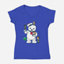 Puft Buddies-womens v-neck tee-DoOomcat