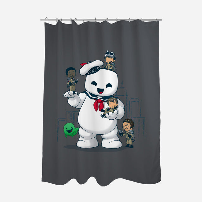 Puft Buddies-none polyester shower curtain-DoOomcat