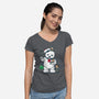 Puft Buddies-womens v-neck tee-DoOomcat