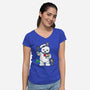 Puft Buddies-womens v-neck tee-DoOomcat
