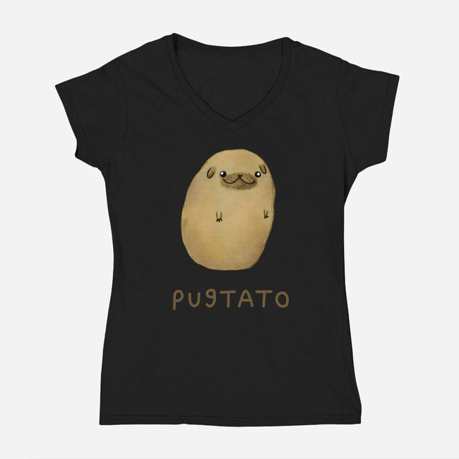 Pugtato-womens v-neck tee-SophieCorrigan
