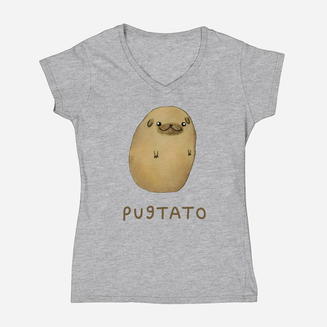 Pugtato-womens v-neck tee-SophieCorrigan
