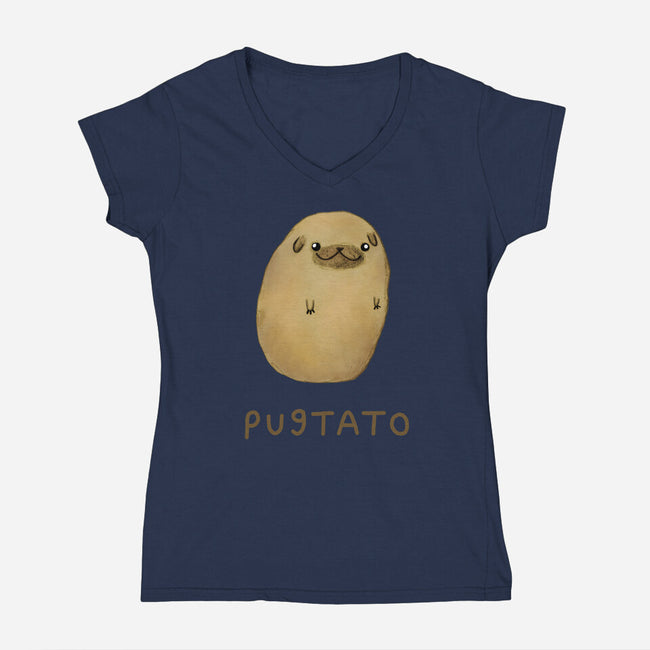 Pugtato-womens v-neck tee-SophieCorrigan
