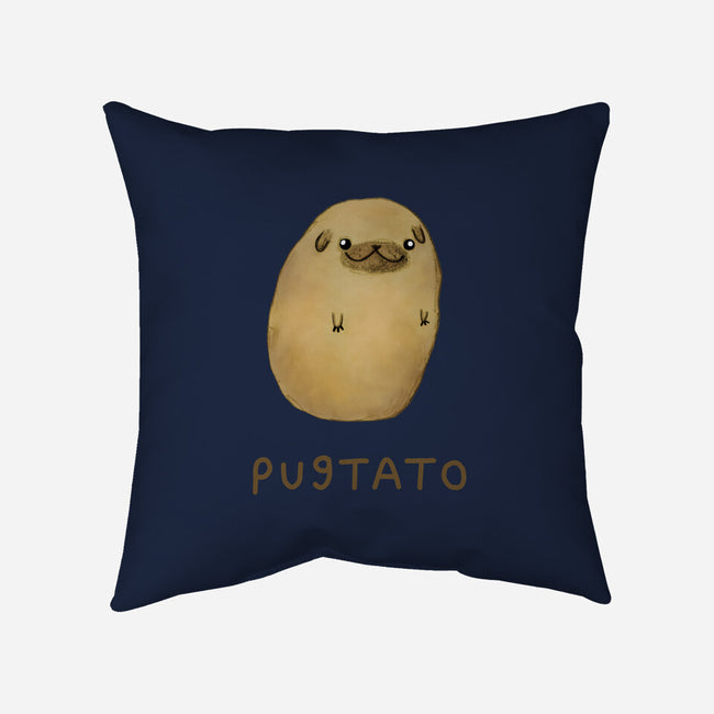Pugtato-none non-removable cover w insert throw pillow-SophieCorrigan