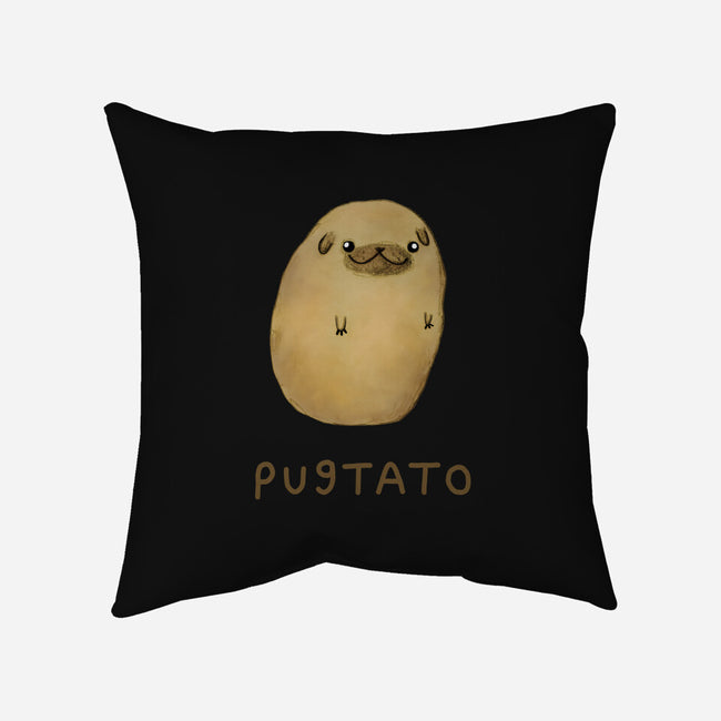 Pugtato-none removable cover throw pillow-SophieCorrigan