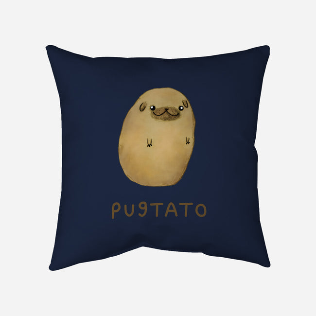 Pugtato-none removable cover throw pillow-SophieCorrigan