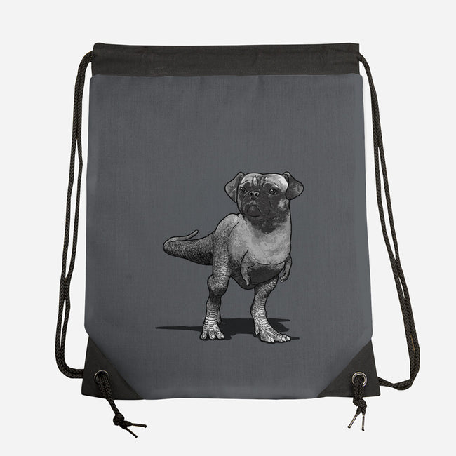 Pugussaurus Rex-none drawstring bag-JCMaziu
