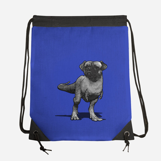 Pugussaurus Rex-none drawstring bag-JCMaziu