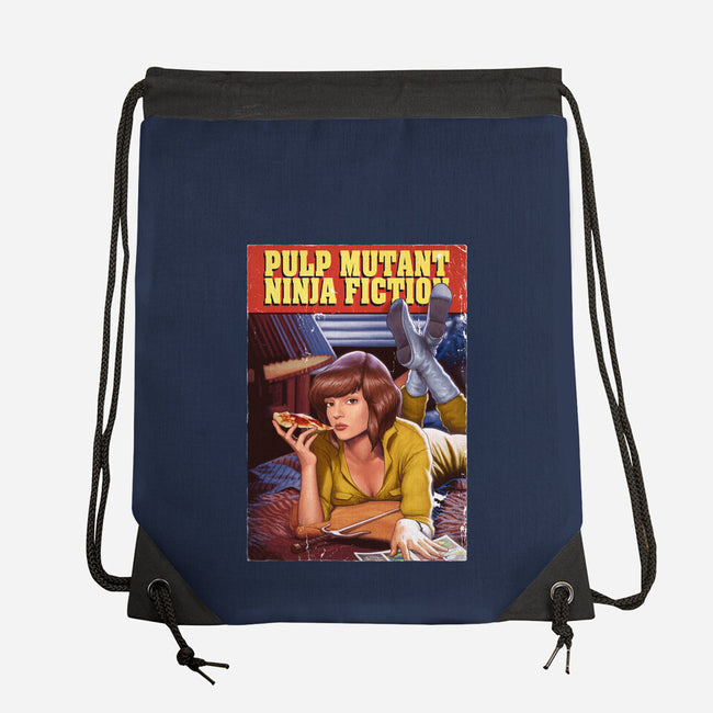 Pulp Mutant Ninja Fiction-none drawstring bag-Moutchy