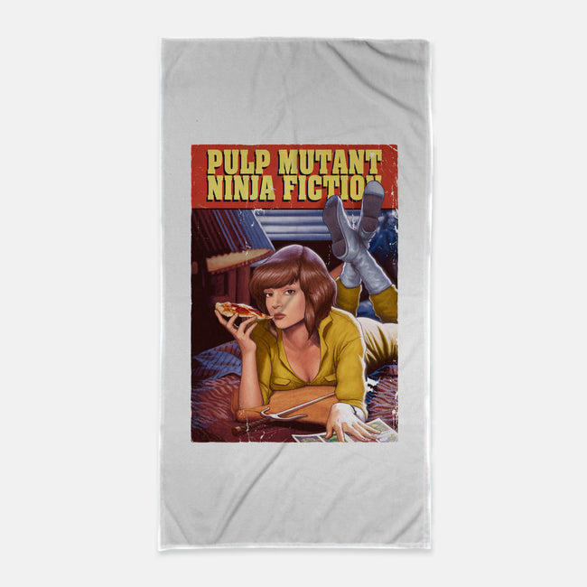 Pulp Mutant Ninja Fiction-none beach towel-Moutchy