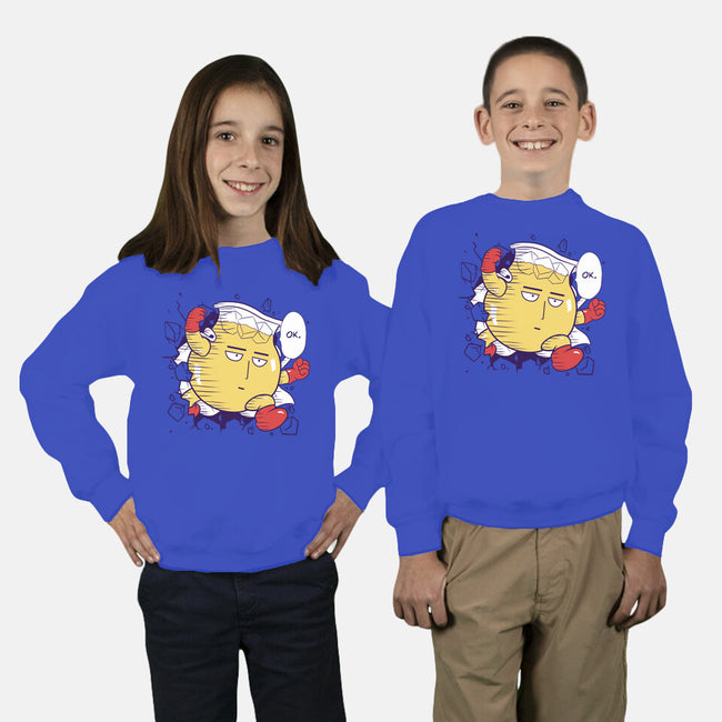 Punch-Aid-youth crew neck sweatshirt-KindaCreative