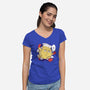 Punch-Aid-womens v-neck tee-KindaCreative