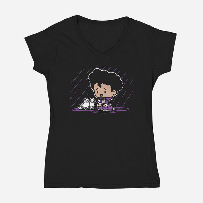Purple Rain-womens v-neck tee-SuperEmoFriends